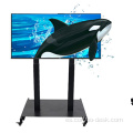 Soporte de monitor giratorio soporte extraíble tv tv monte de pared led negro altura ajustable tv stand